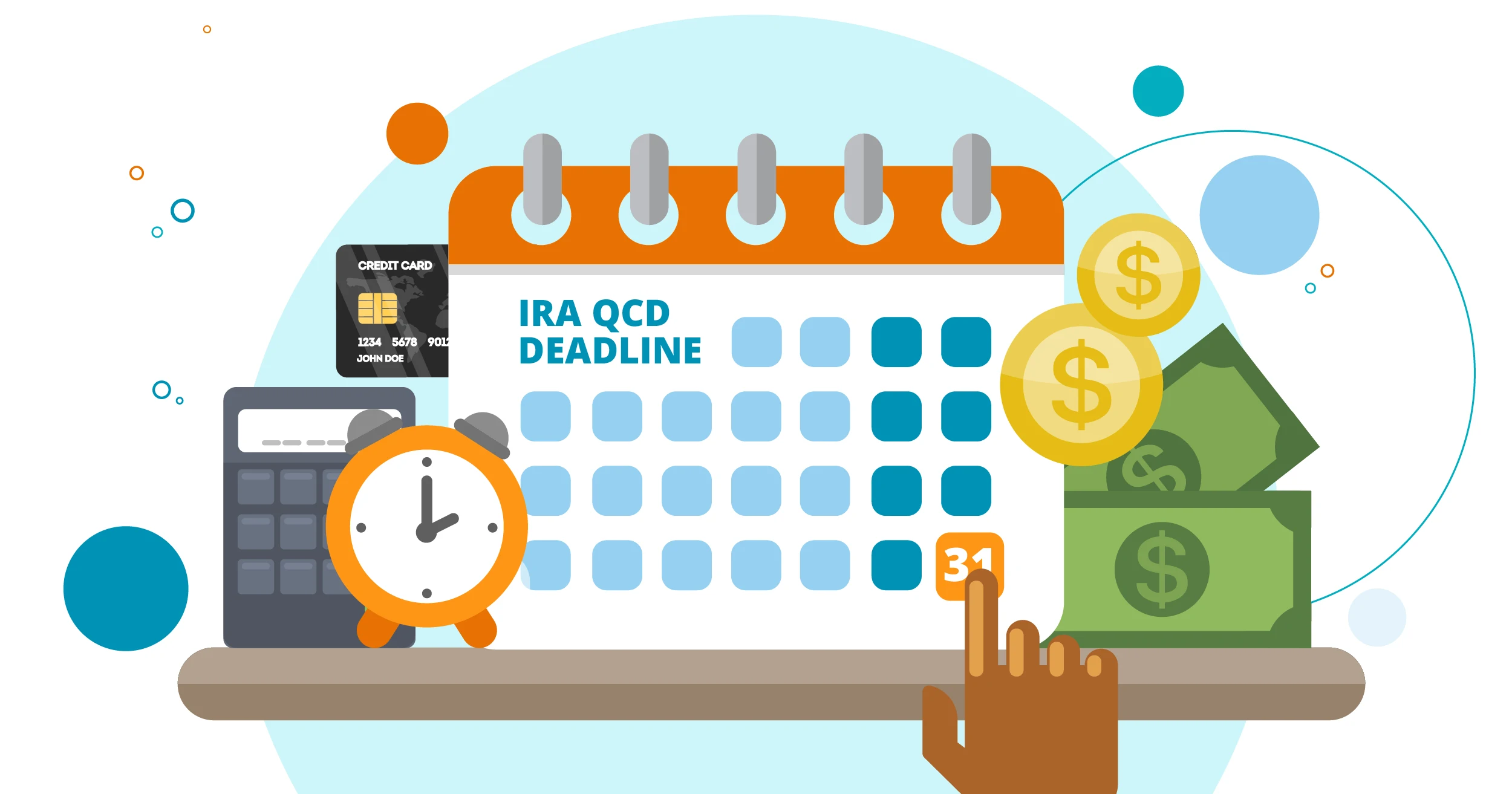 Illustration depicting December 31 IRA QCD deadline